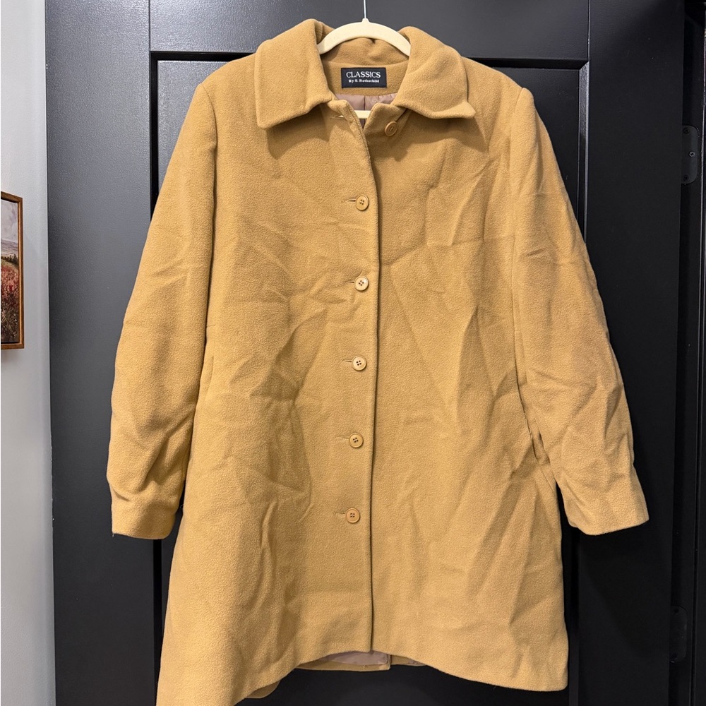 Classics By Leona Golden Tan Wool-Blend Coat